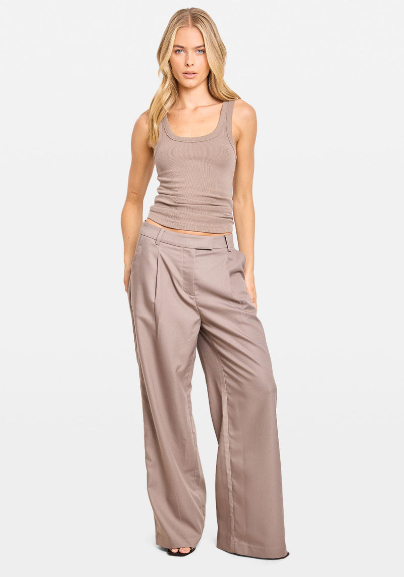SCOOP TANK TAUPE