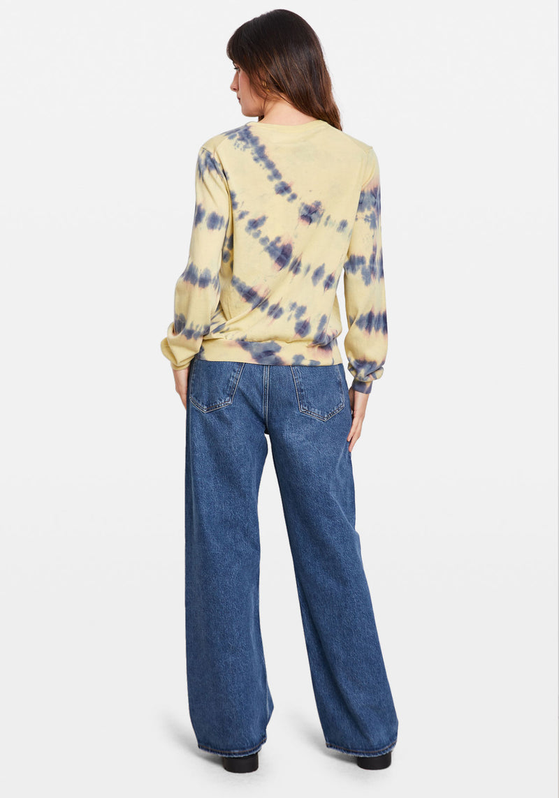 AUDREE CREW NECK TIE DYE YELLOW