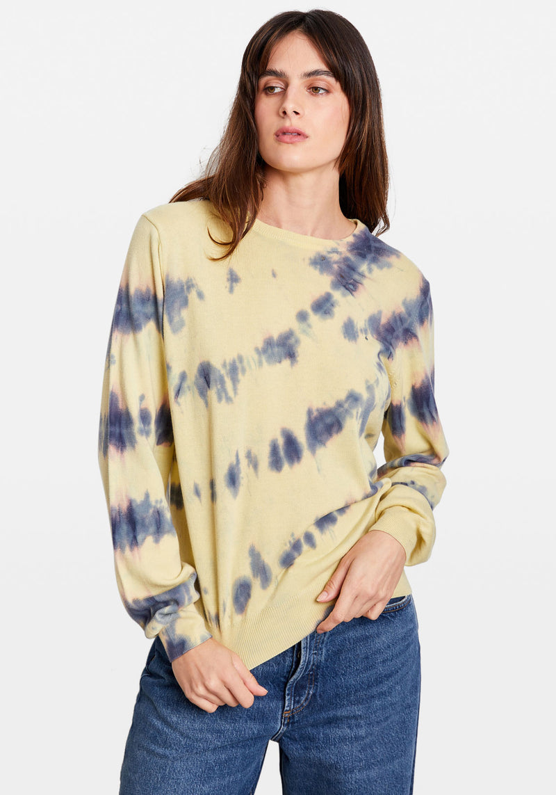 AUDREE CREW NECK TIE DYE YELLOW