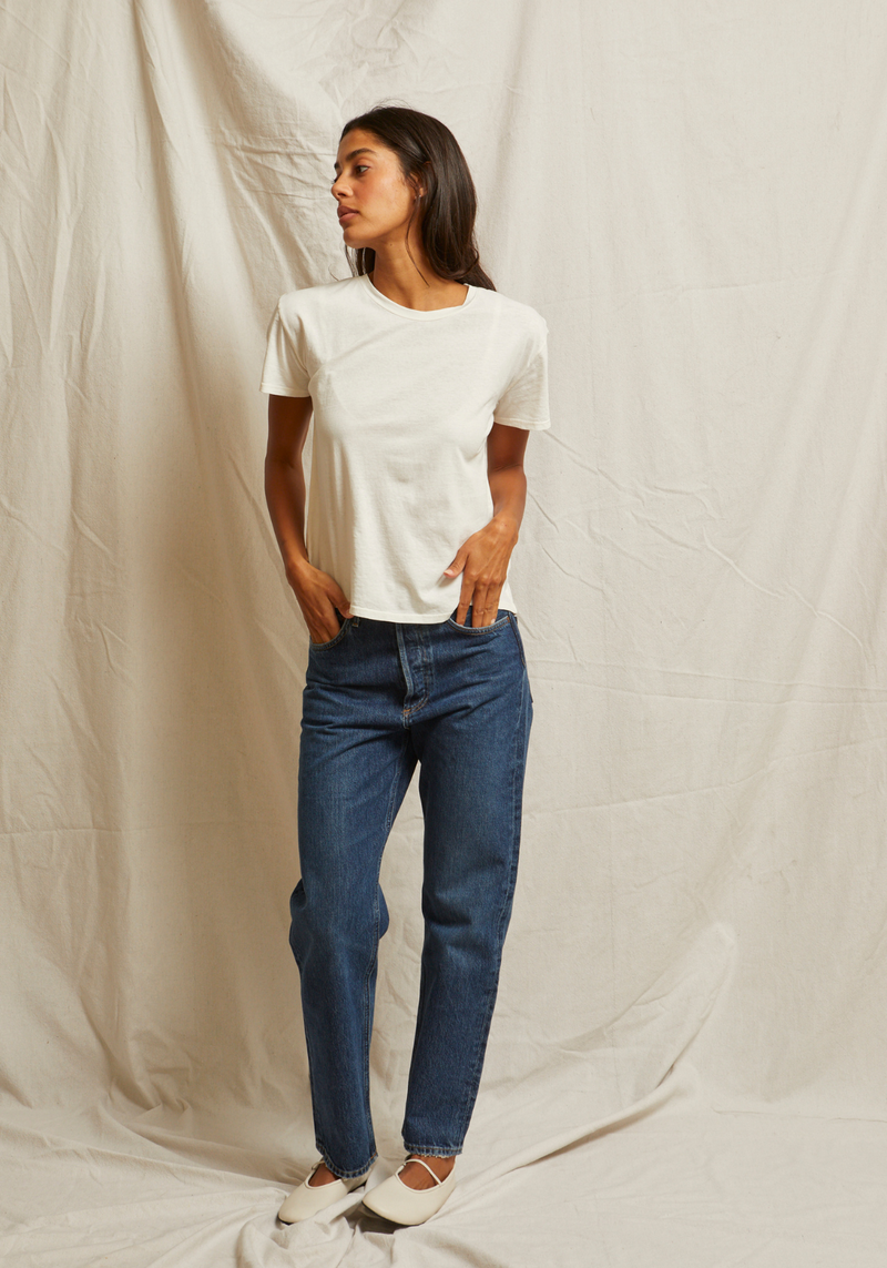 HARLEY BOXY CREW BRIGHT IVORY