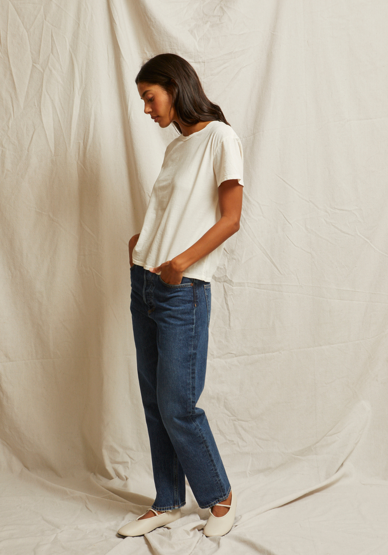 HARLEY BOXY CREW BRIGHT IVORY