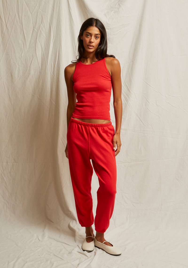 JOHNNY SWEATPANT POPPY RED