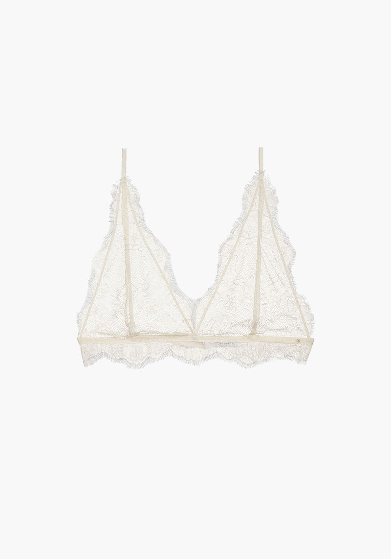 DELICATE LACE BRA IVORY