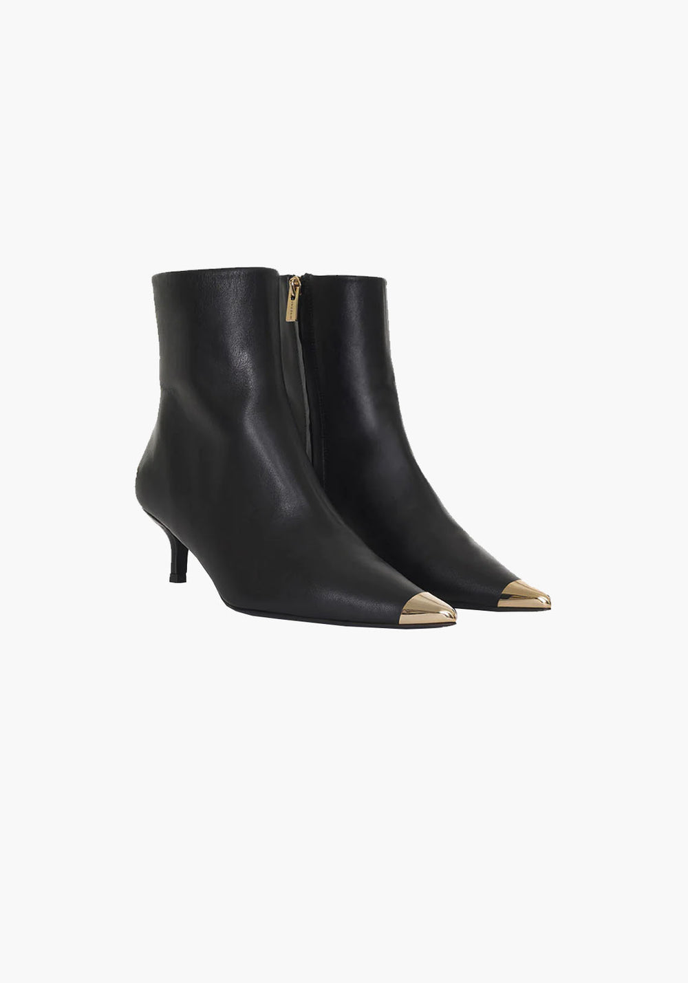 GIA BOOTS WITH METAL TOE CAP BLACK