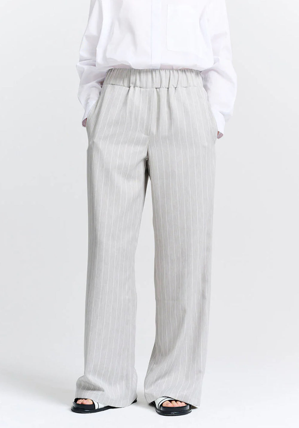 ROCKY PANTS GREY PINSTRIPE