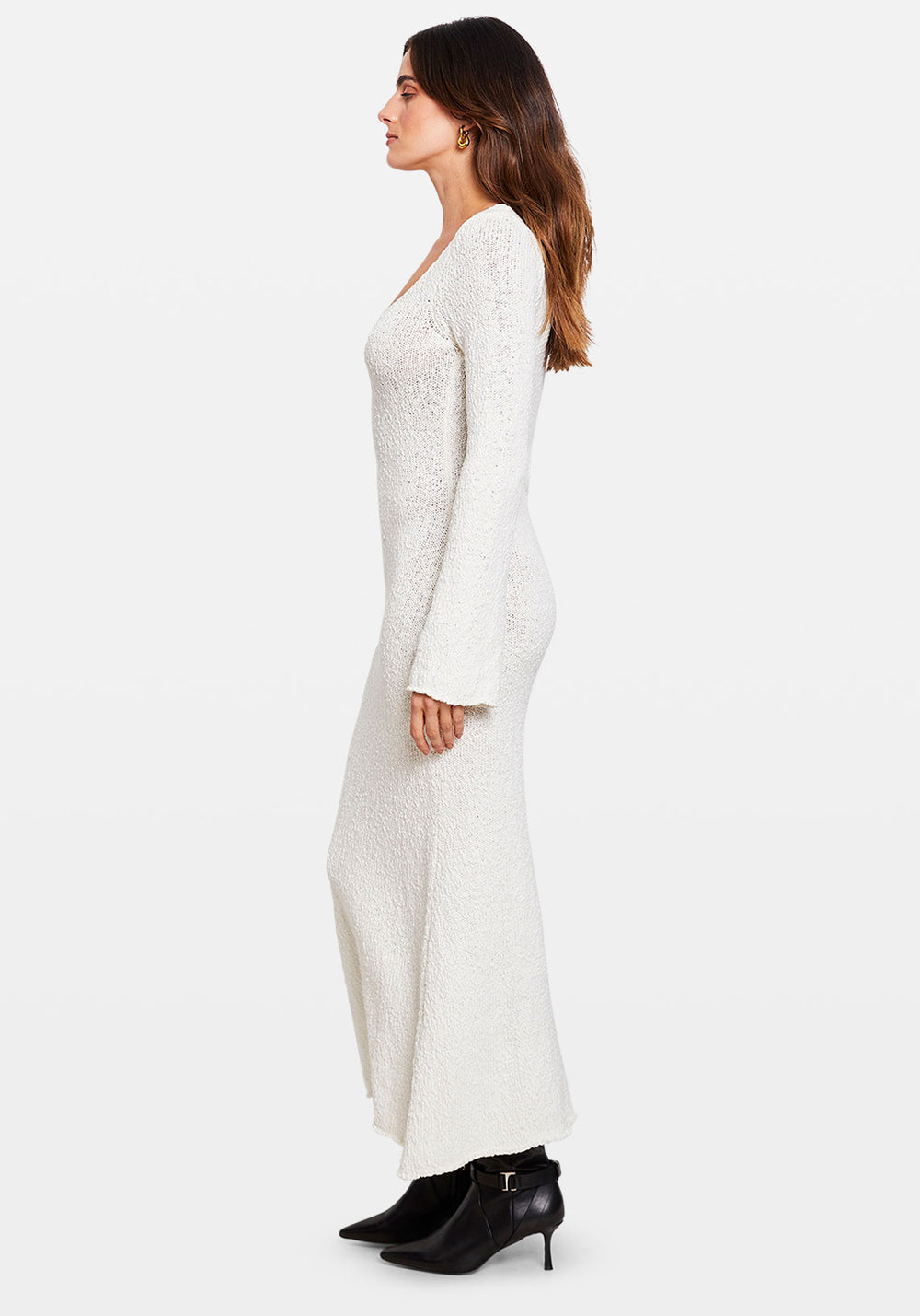 LONG SLEEVE TILLY DRESS WHITE