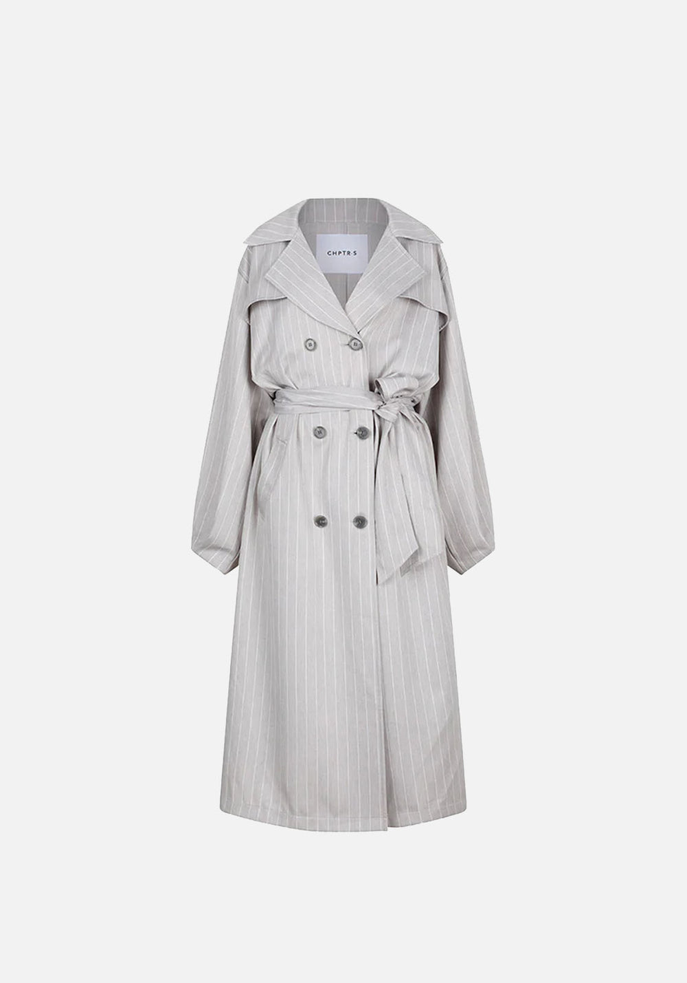 PROVOCATIVE COAT GREY PINSTRIPE