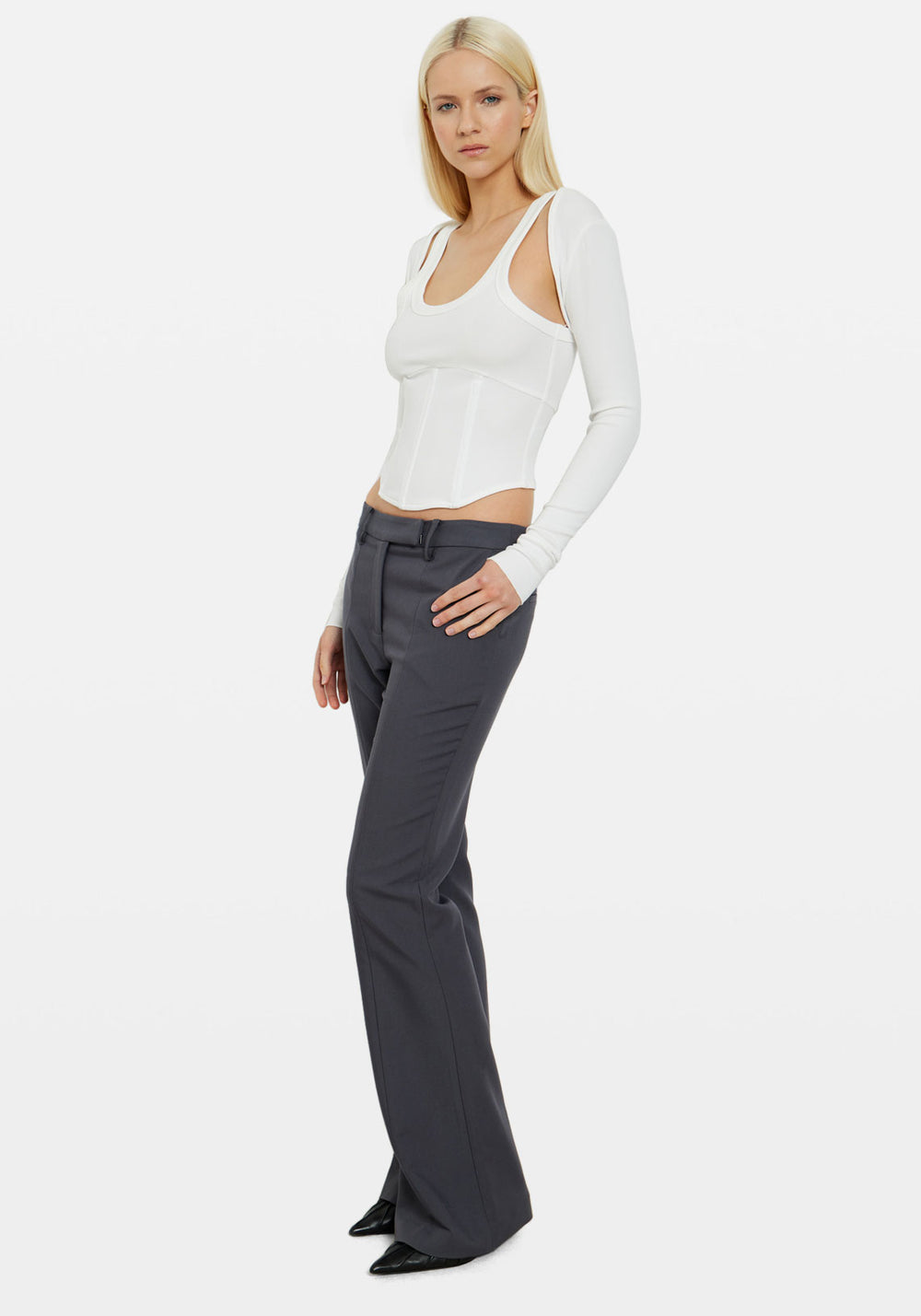 PRIMA CORSET LS TOP WHITE