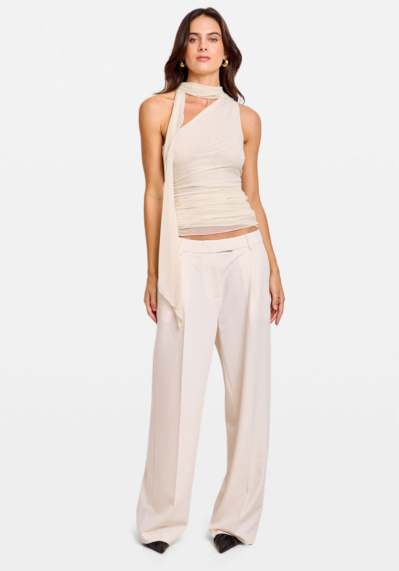 Pre-Order | LOW RISE TAILORED PANT CREME