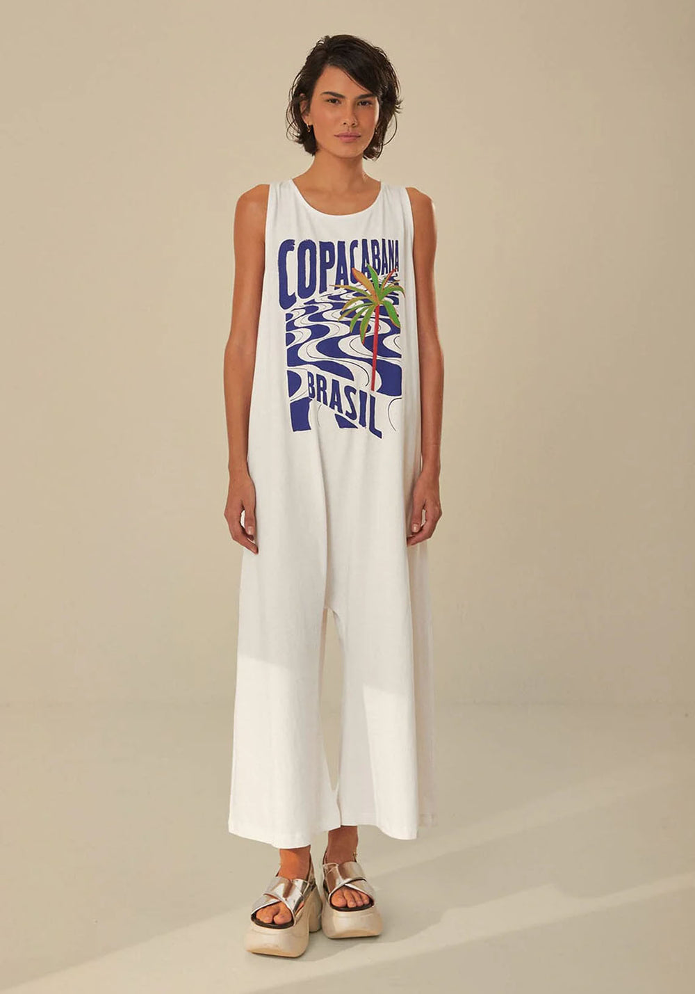 Pre-Order | COPACABANA OFF WHITE JERSEY JUMPSUIT