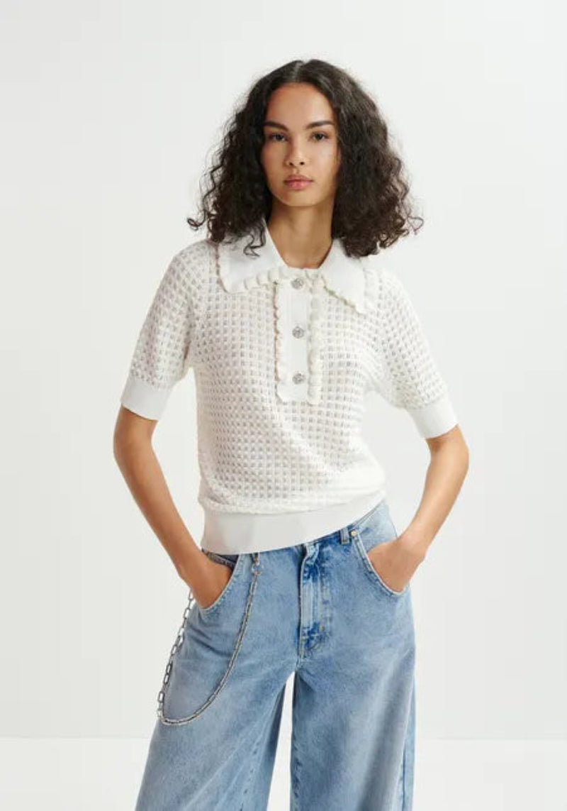 HEMIRATES KNITTED POLO OFF WHITE