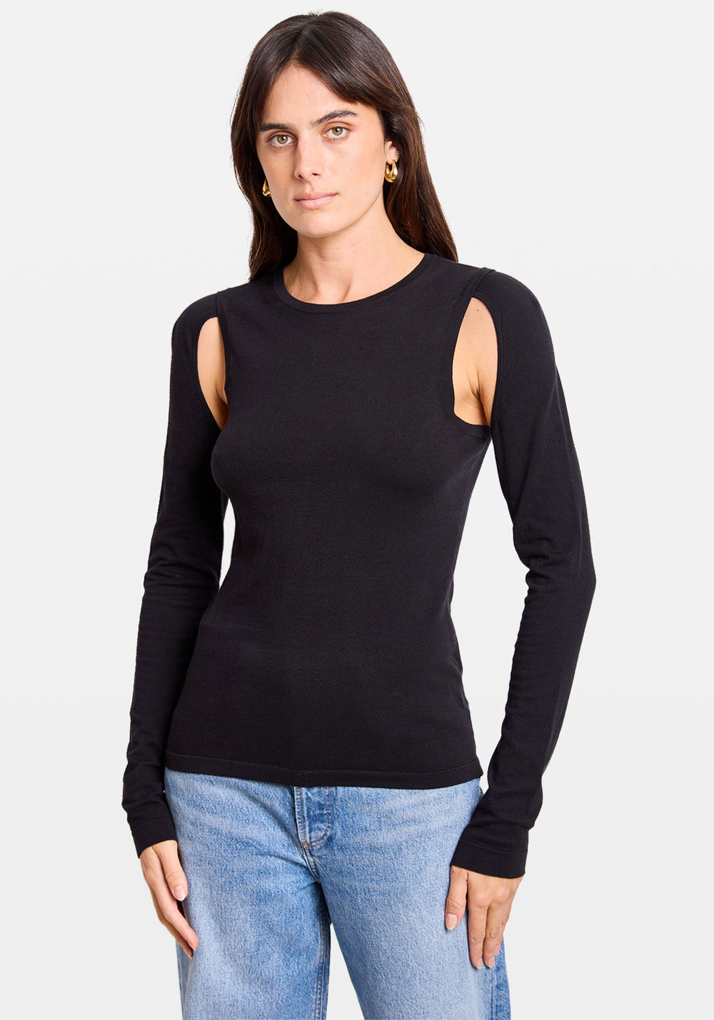 CUTOUT CREW BLACK