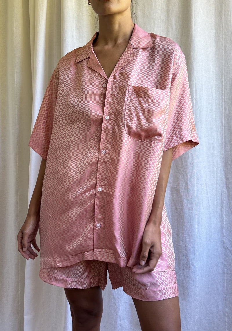 BRUNS SHIRT SHORT SLEEVE POWDER PINK