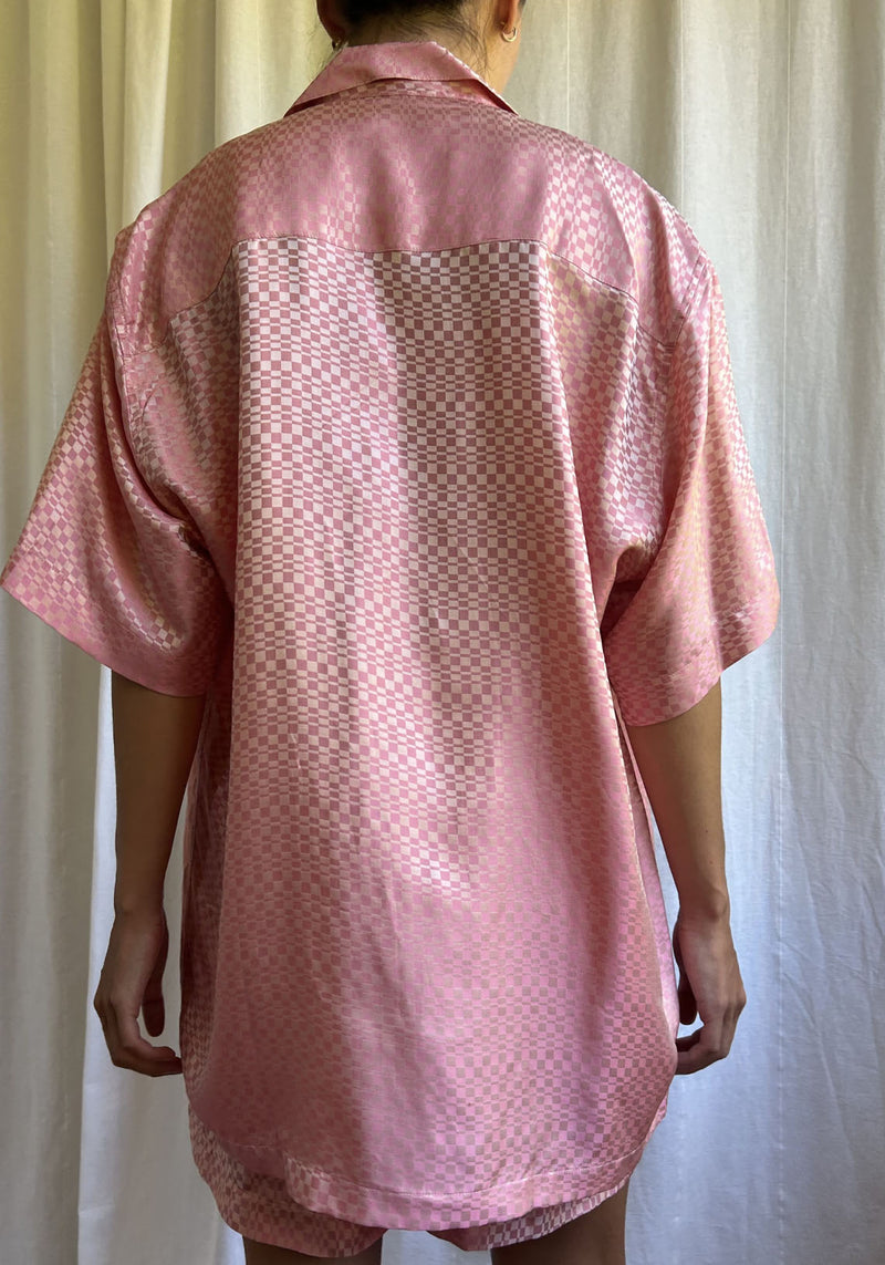 BRUNS SHIRT SHORT SLEEVE POWDER PINK