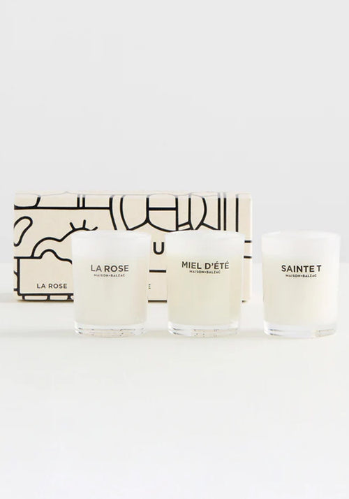 CANDLE TRIO SET LES FLEURS