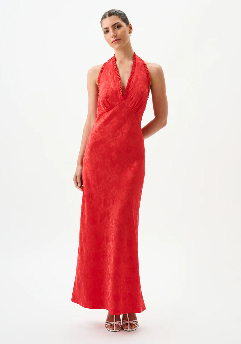 EILWEN MIDI DRESS IN SCARLET MEADOW
