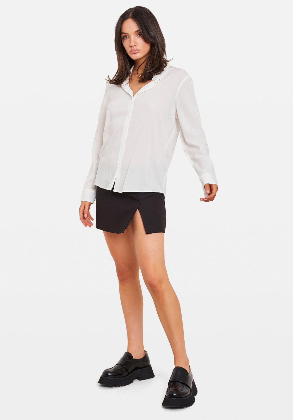 MILLY NP SHIRT CLEAR CREAM