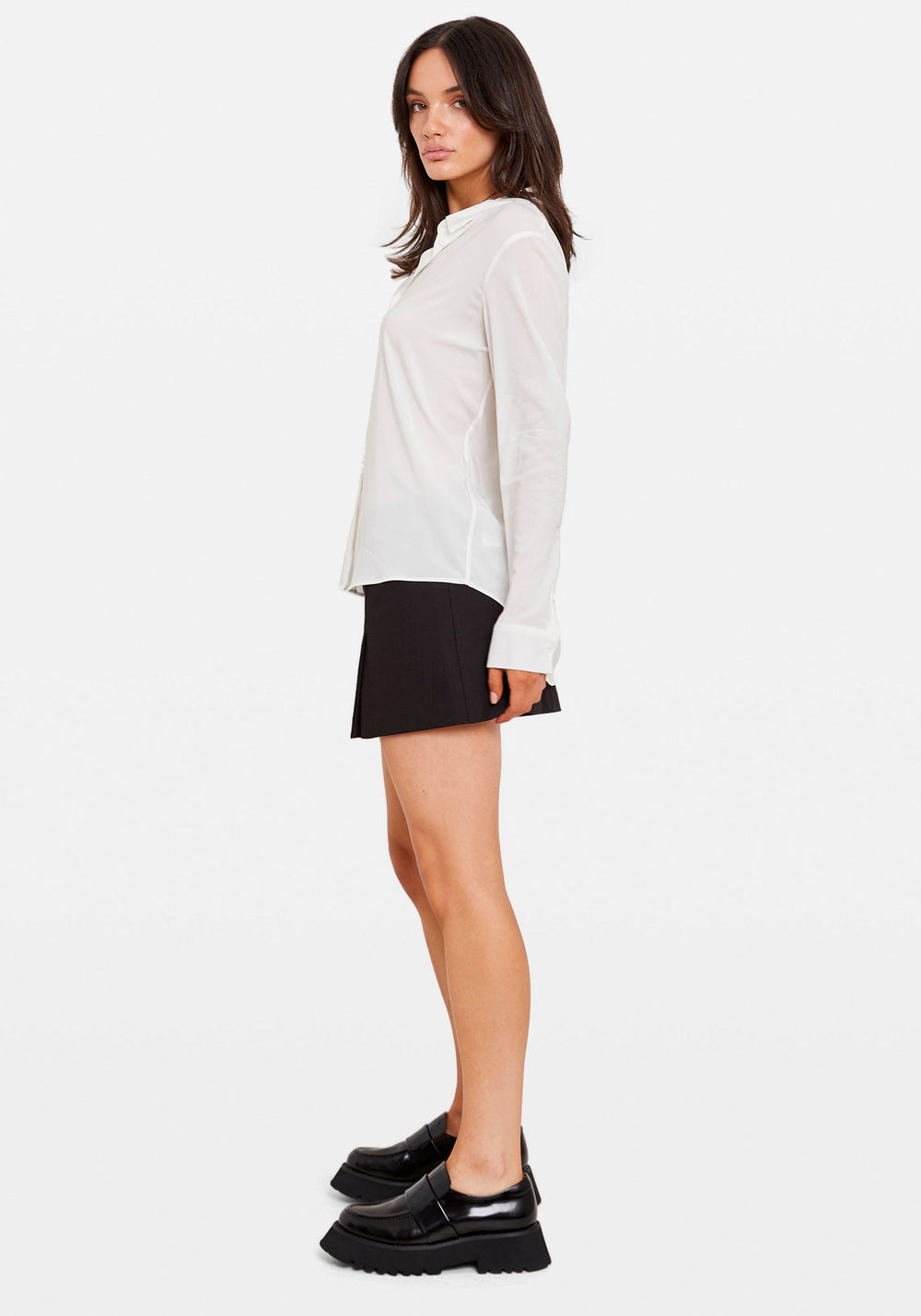 MILLY NP SHIRT CLEAR CREAM
