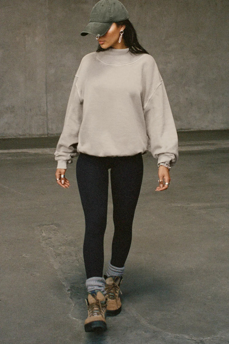 TURTLENECK SWEATSHIRT SAND