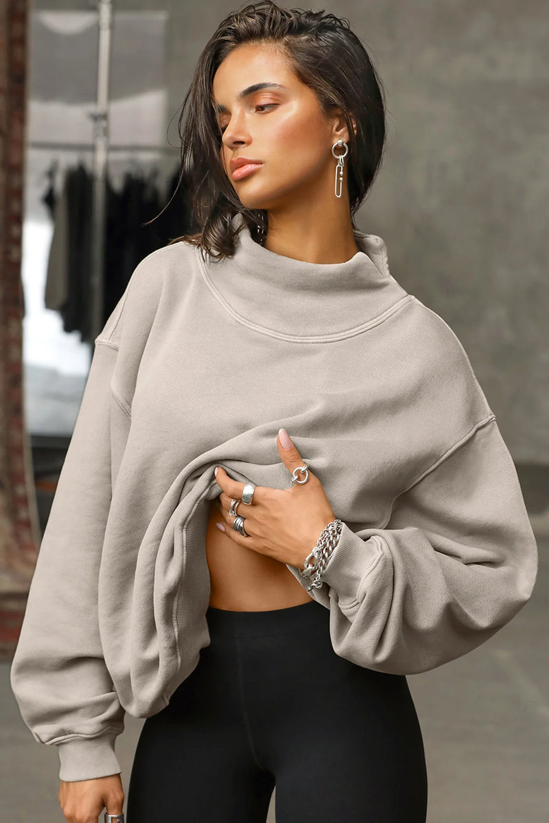 TURTLENECK SWEATSHIRT SAND