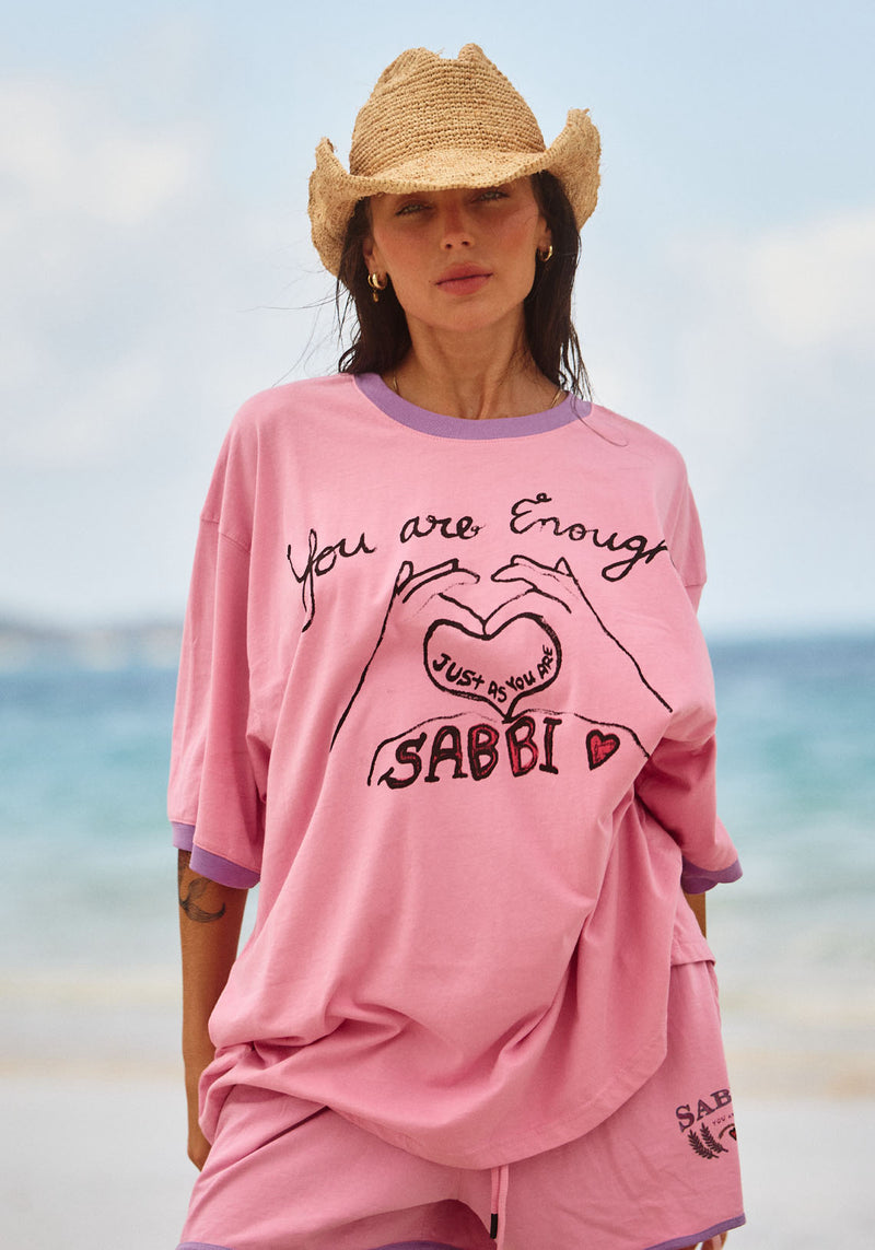 YOU ARE ENOUGH TEE - PINK