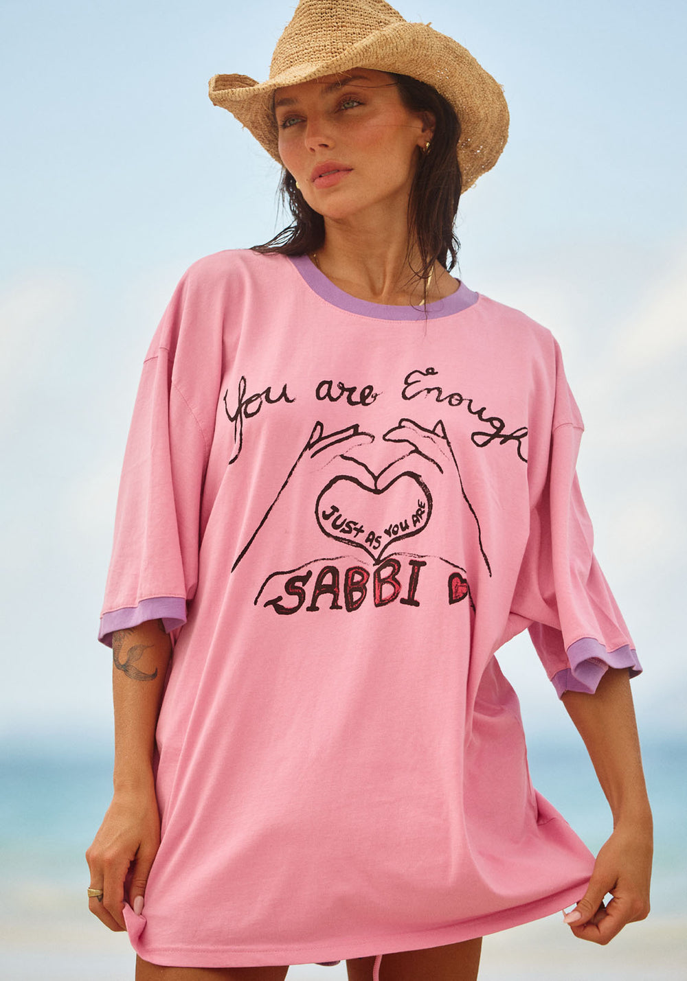 YOU ARE ENOUGH TEE - PINK