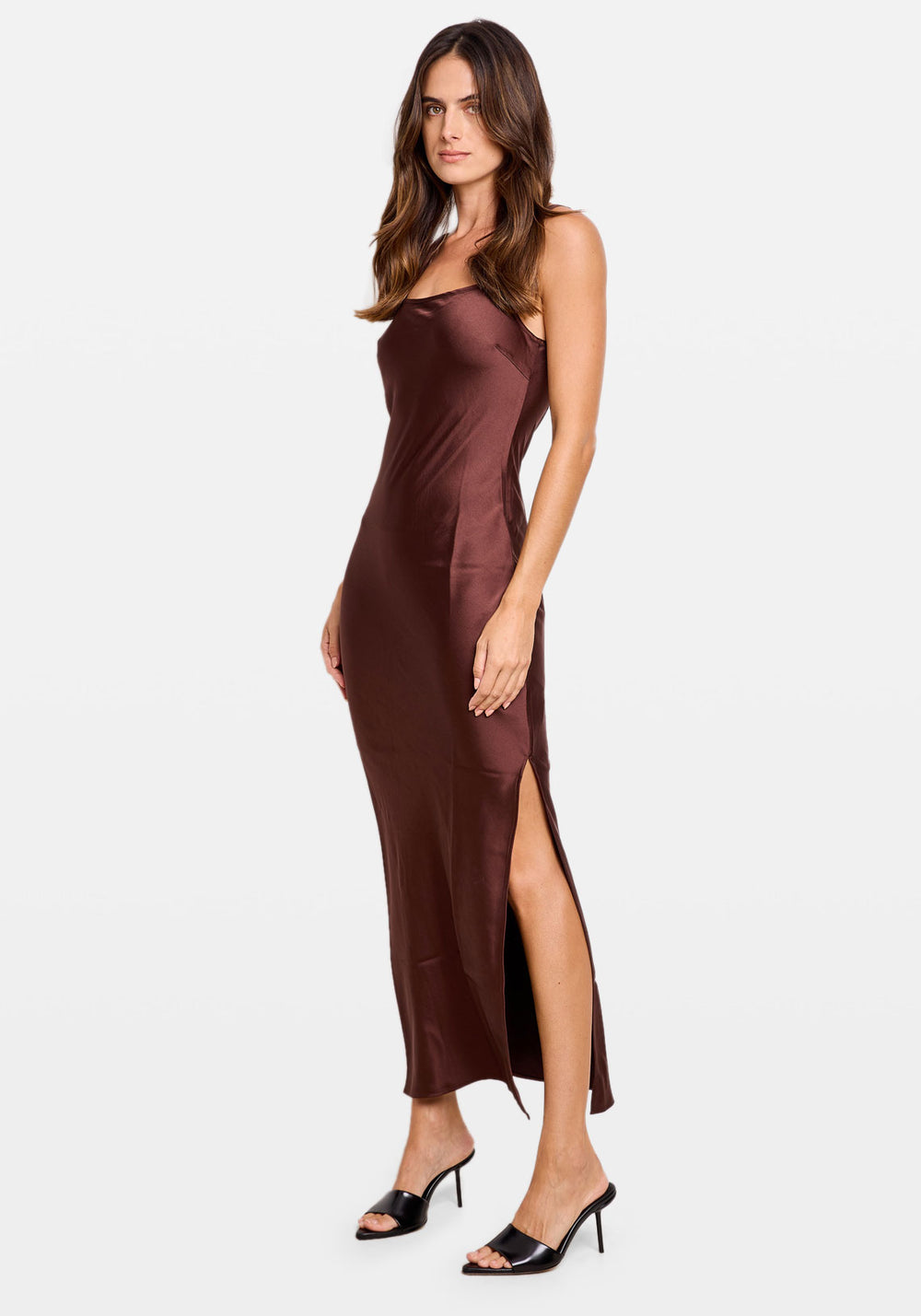 SUNNA DRESS  BROWN STONE