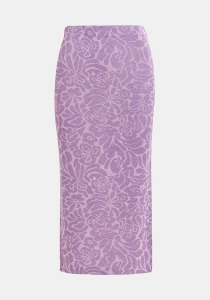 LUREX JACQUARD SKIRT COMBO1 PINK LAVENDER