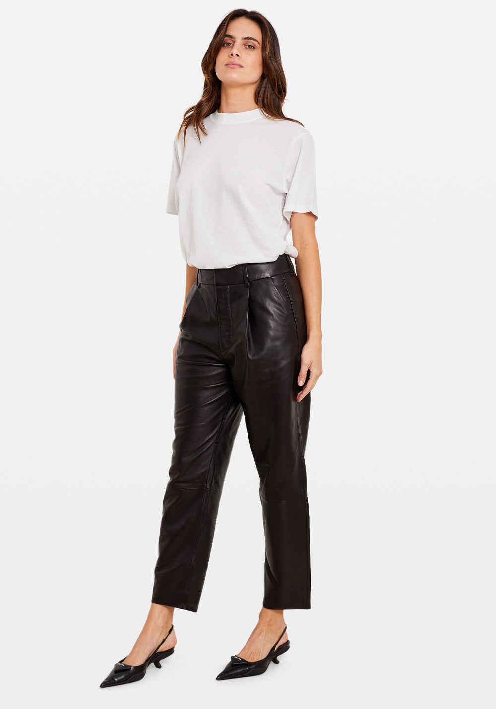 BECKY LEATHER TROUSER BLACK