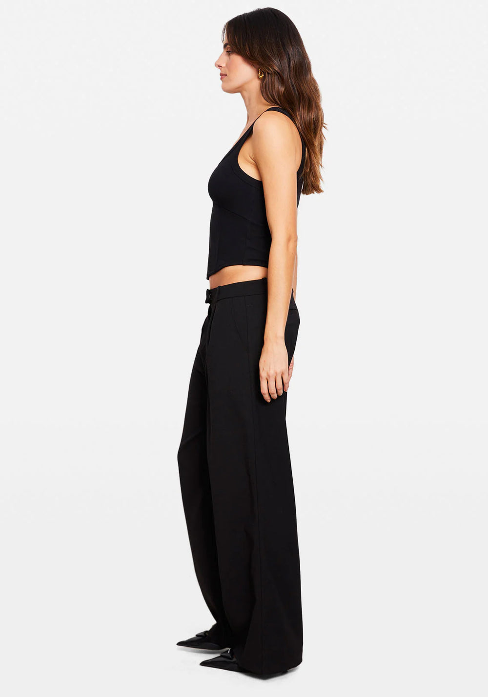 LOW RISE SUIT PANT BLACK