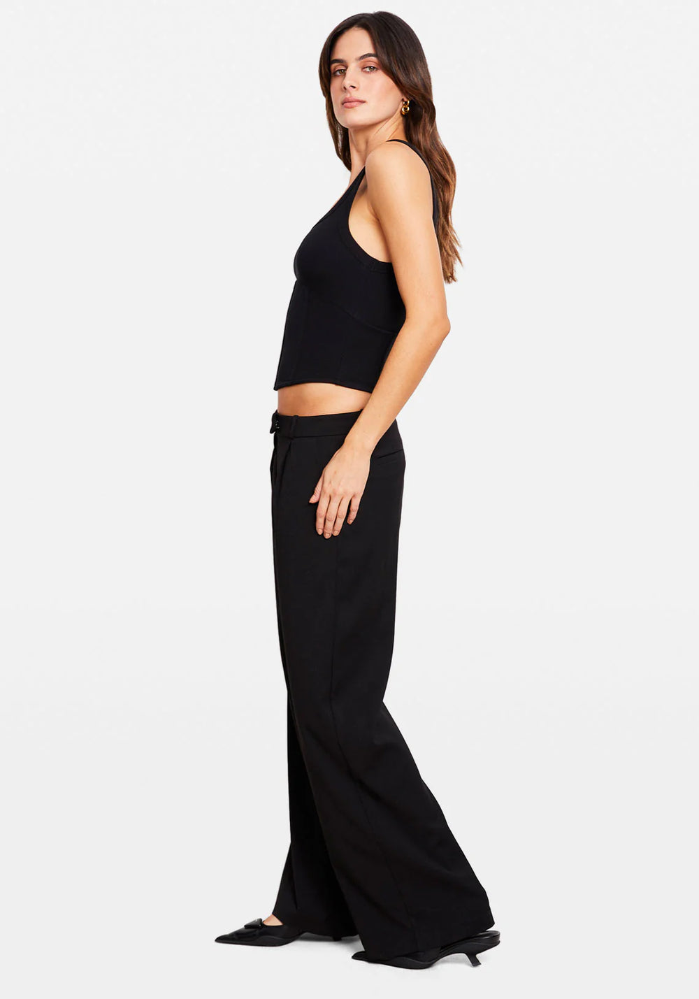 LOW RISE SUIT PANT BLACK