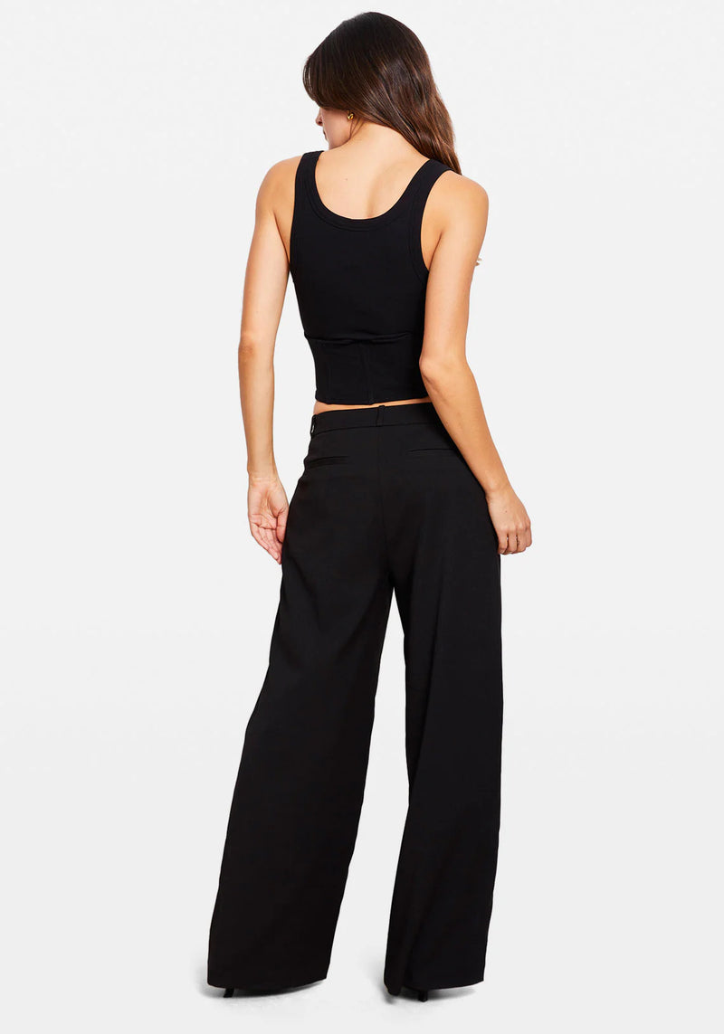 LOW RISE SUIT PANT BLACK