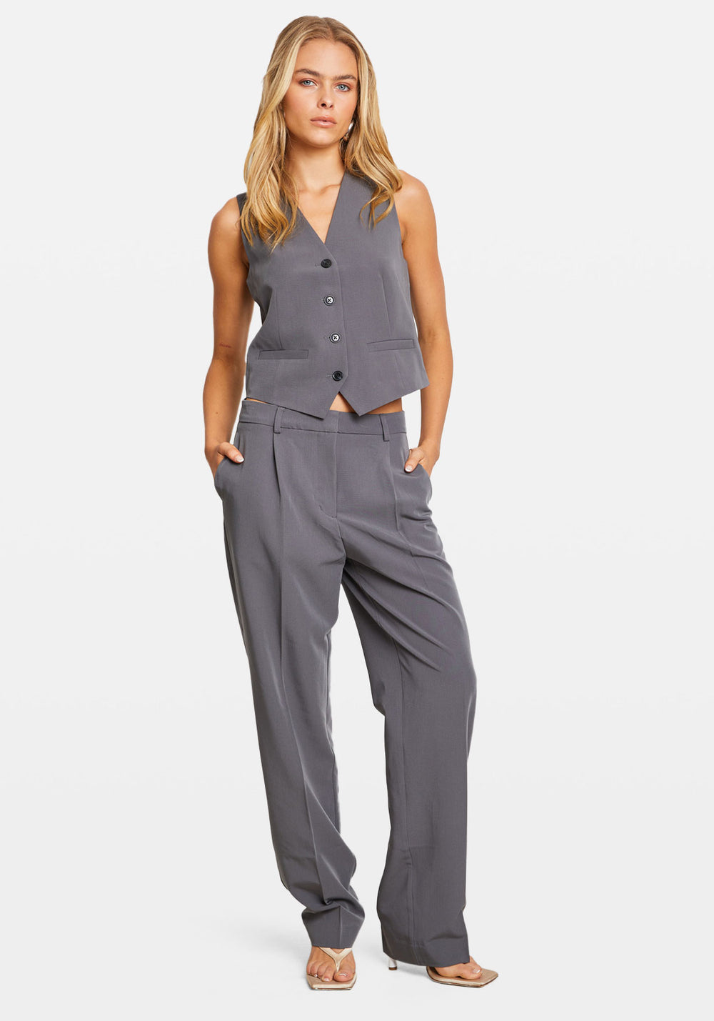 RAMONA TROUSERS IRON GATE