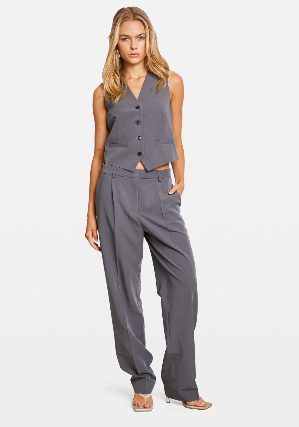 RAMONA TROUSERS IRON GATE