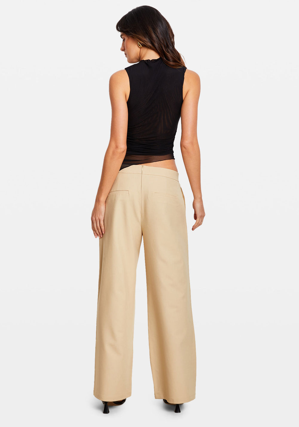 DECONSTRUCTED BELT LOW RISE PANT DESERT