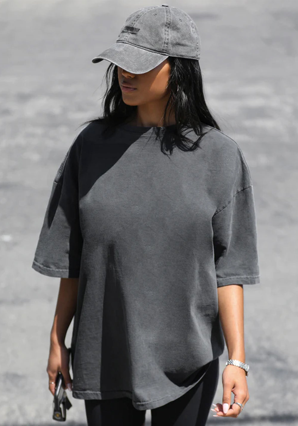 OVERSIZED VINTAGE TEE WASHED BLACK