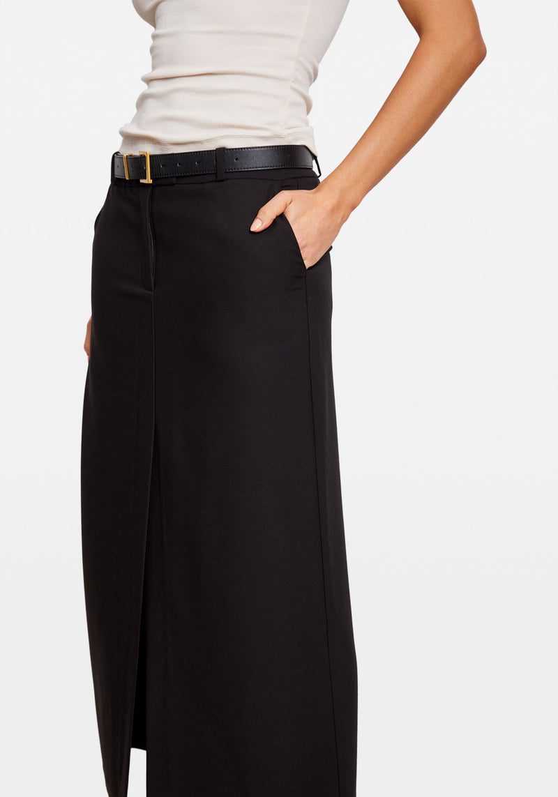 LOW RISE TAILORED MAXI SKIRT
