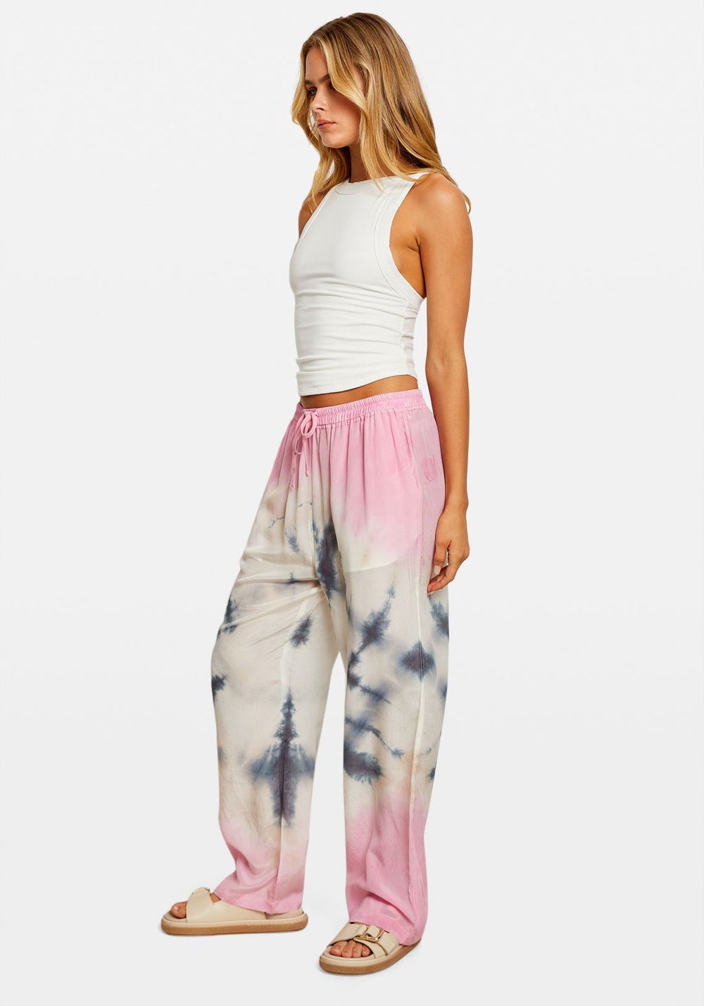 SILK CREPE RELAXED PANTS GLOSS