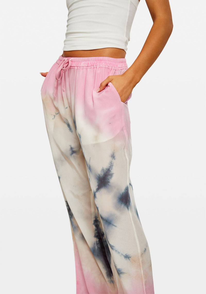 SILK CREPE RELAXED PANTS GLOSS