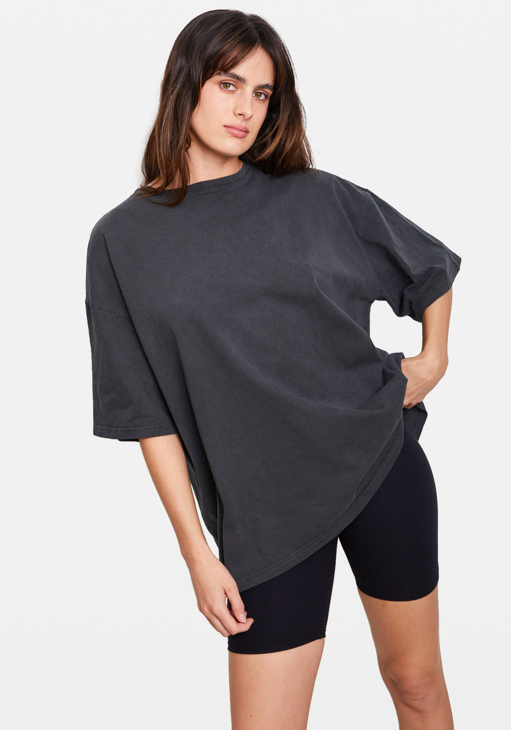OVERSIZED VINTAGE TEE WASHED BLACK