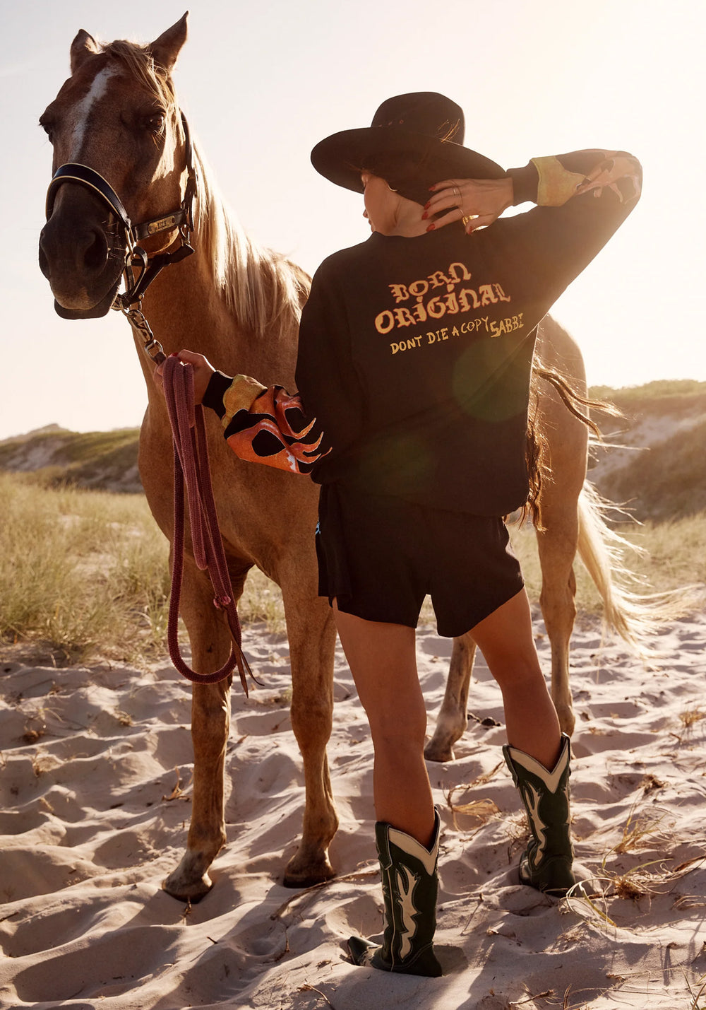 THE FLAMING COWBOY JUMPER BLACK