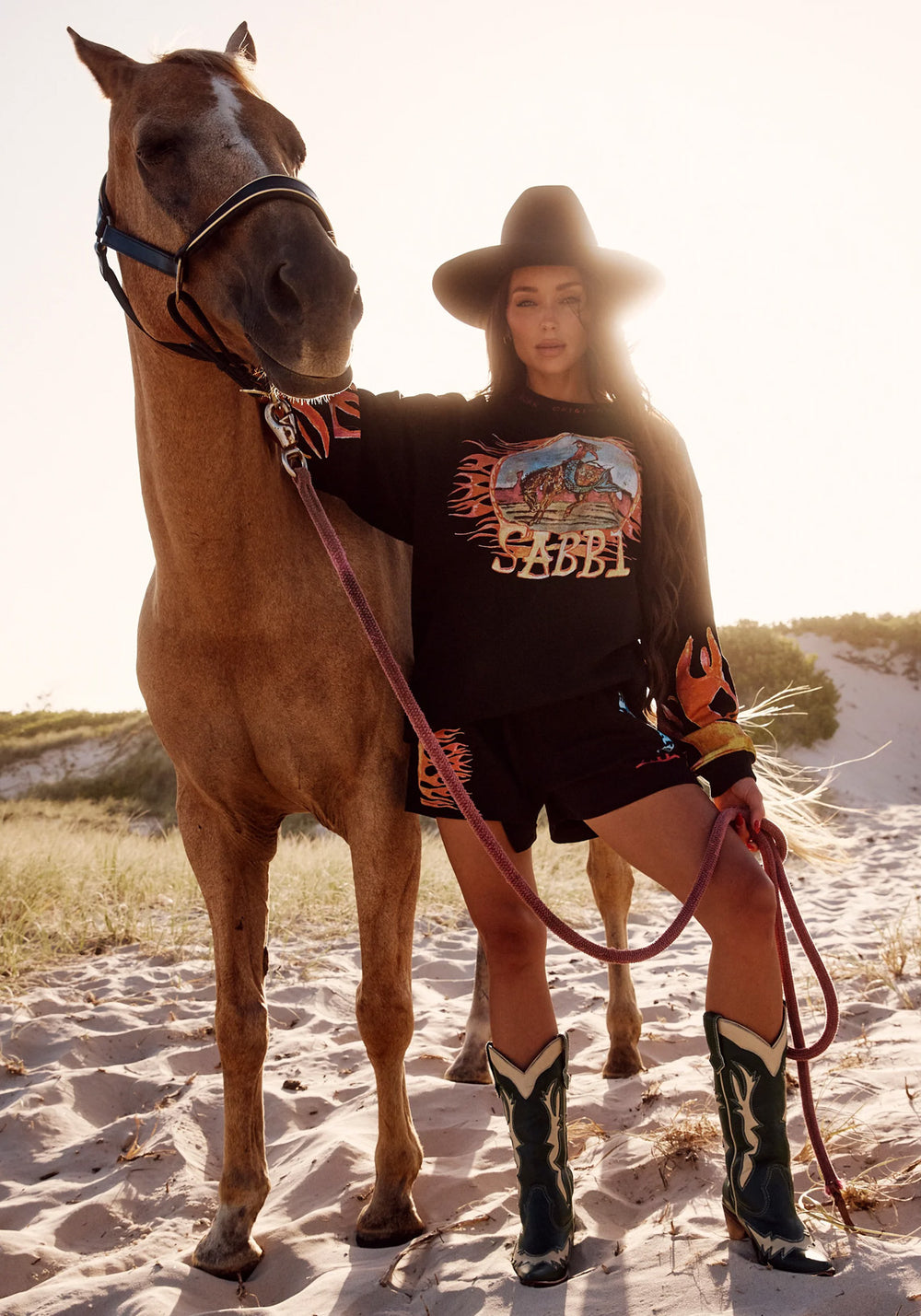 THE FLAMING COWBOY JUMPER BLACK