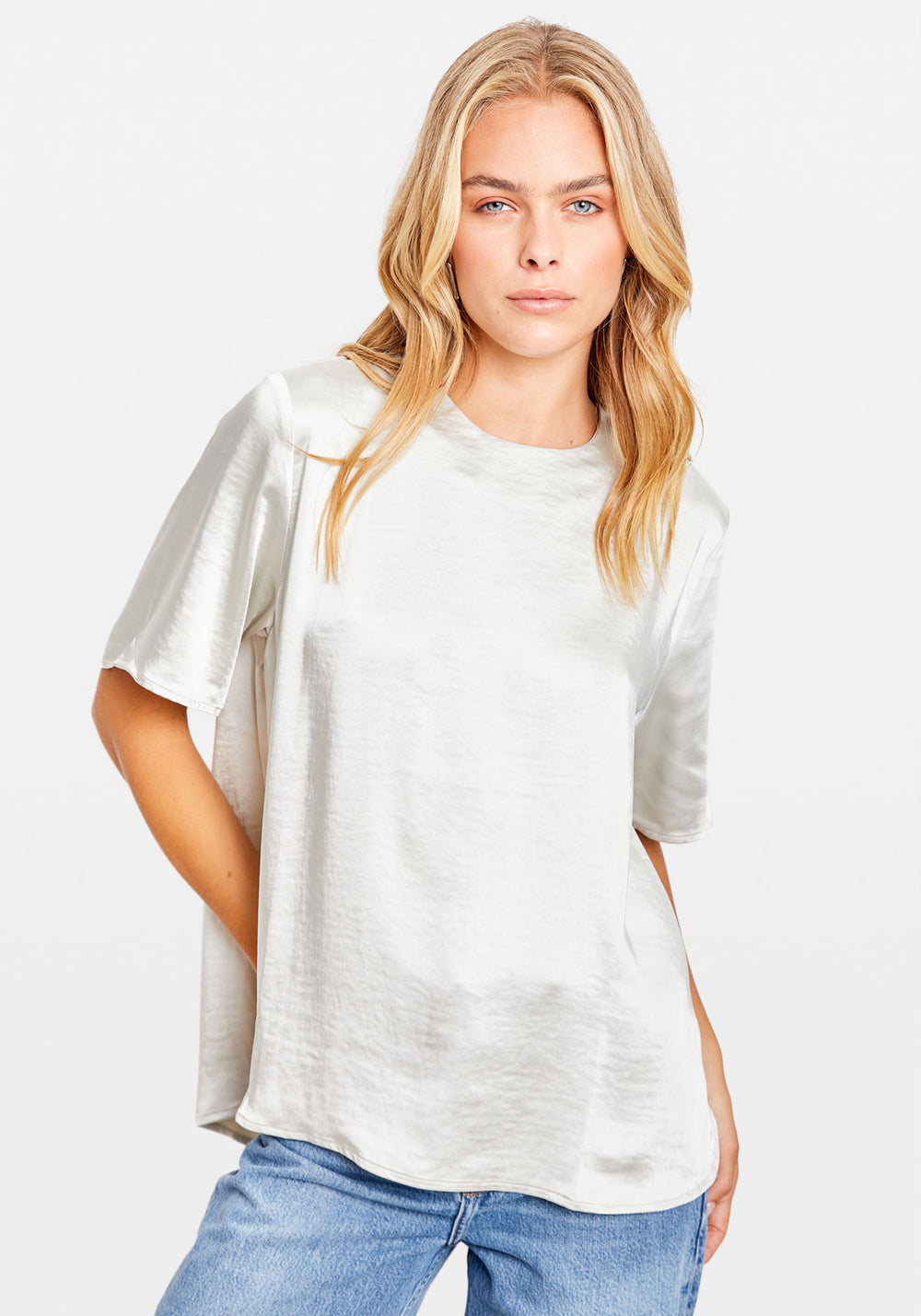 DENISE SS TOP 14908 WHITE ONYX