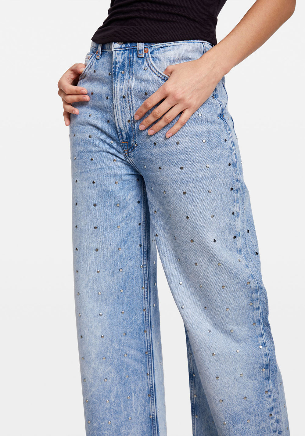 SHELLY JEANS FROZEN STUD