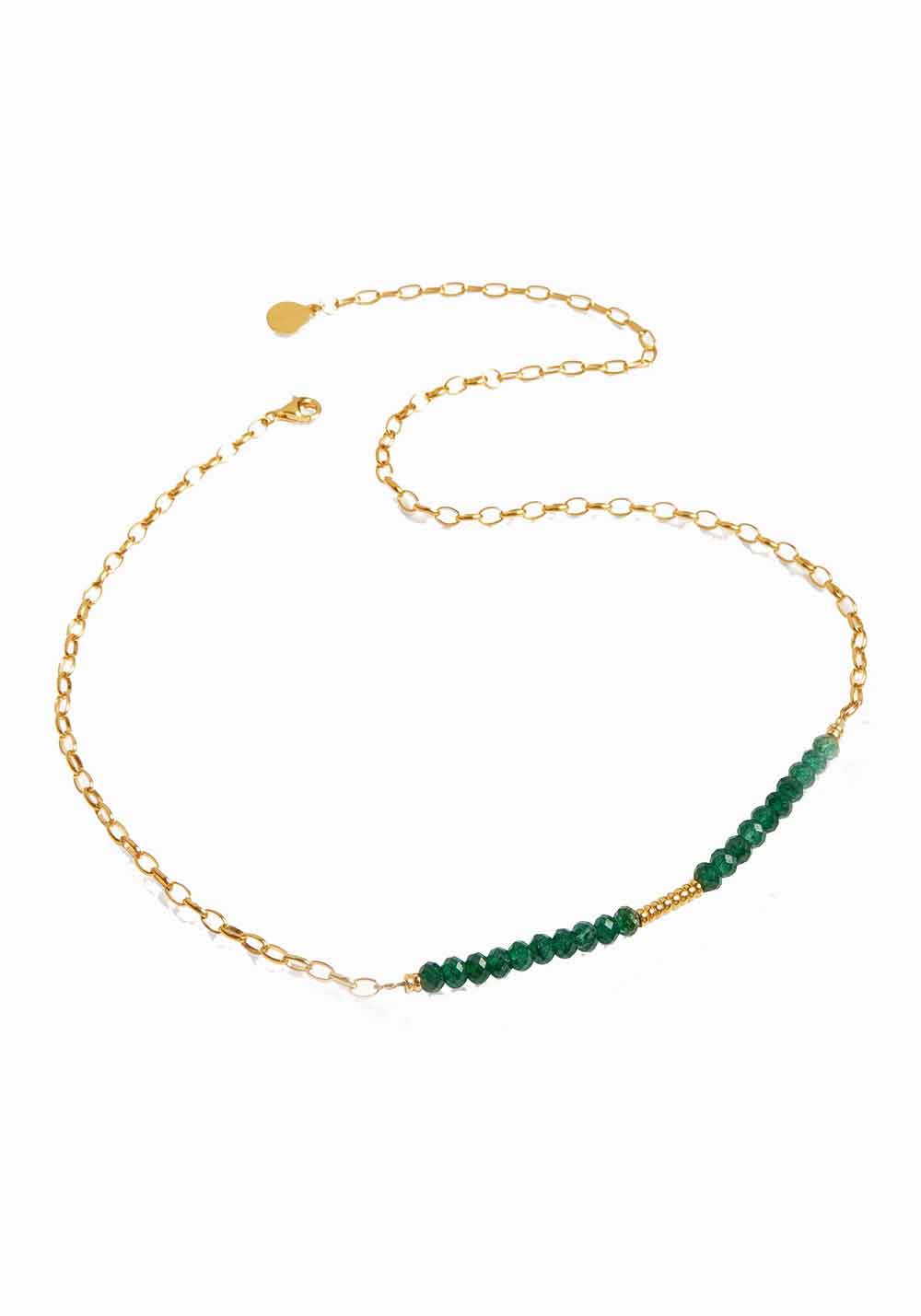 RHODES NECKLACE AVENTURINE GOLD