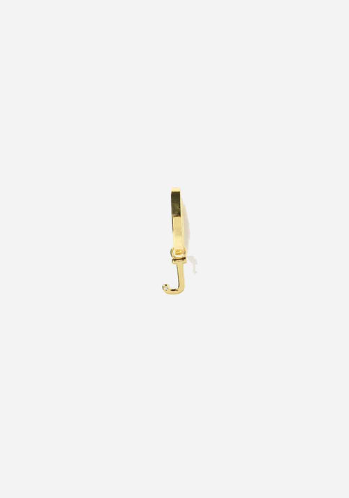 Initial Gold Charm Earring J