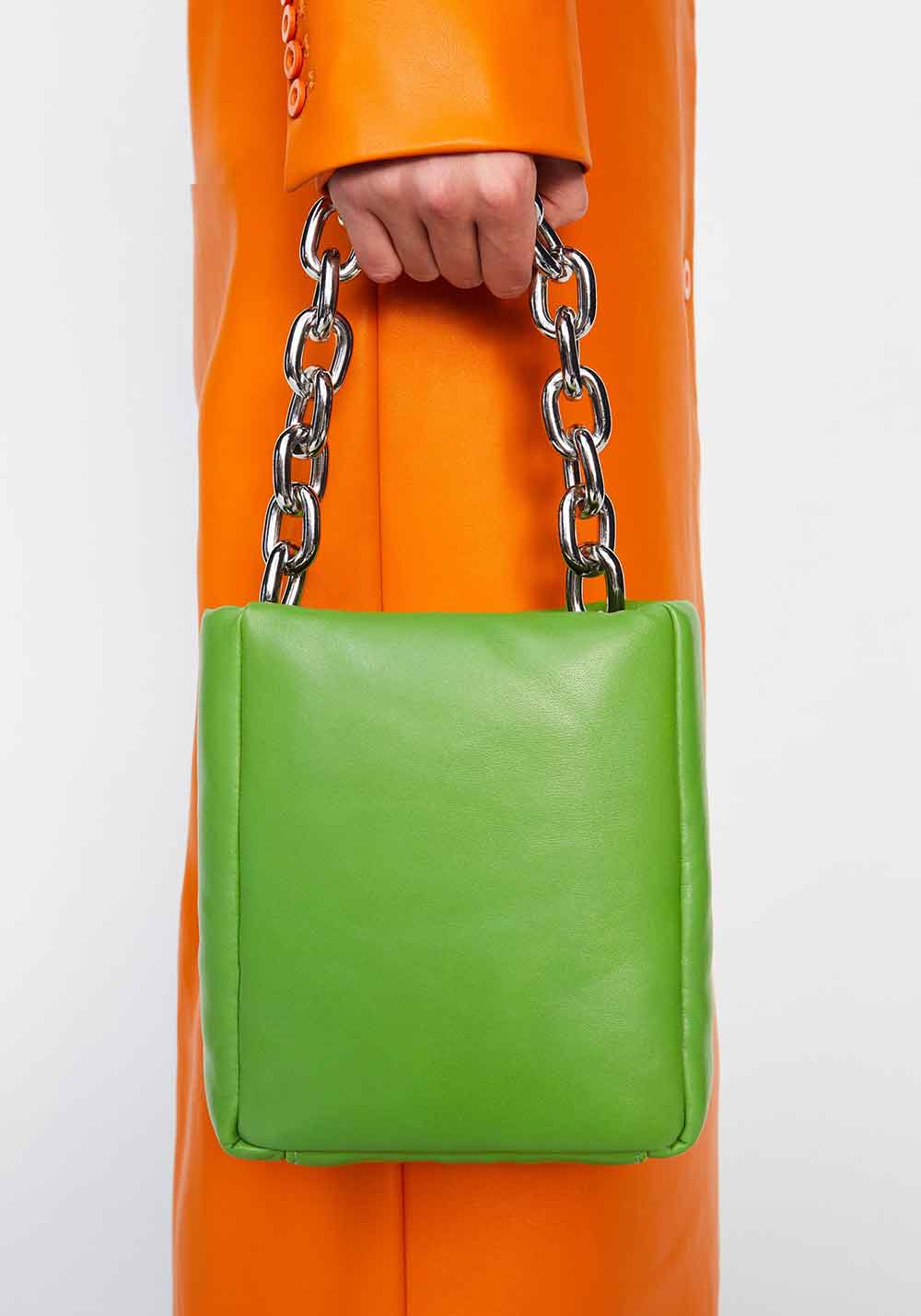 DIYA BAG LUSH GREEN/SILVER CHAIN