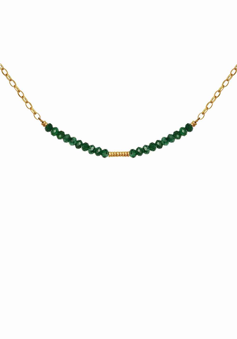 RHODES NECKLACE AVENTURINE GOLD