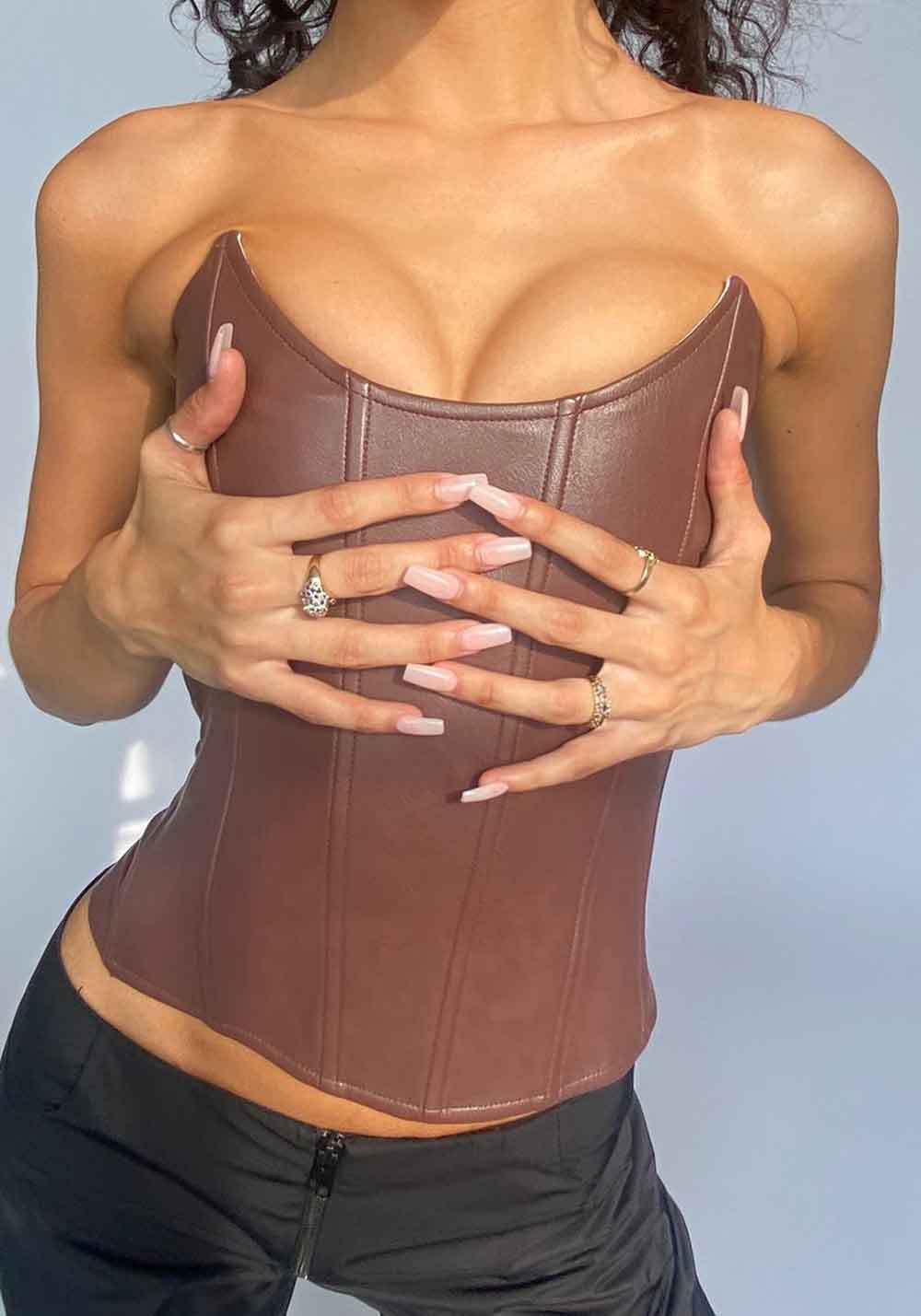 Leia Corset Brown
