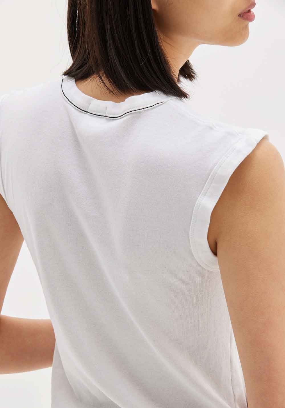 SLIM SUPERFINE RIB MUSCLE TANK WHITE